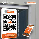 Immobilien-Banner-Aufkleber: Effektive Werbelösung mit integriertem QR-Code und Verwaltungs-App  (ZU VERKAUFEN / ZU VERMIETEN)