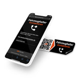 Fahrzeughalter kontaktieren Aufkleber für Ihr Fahrzeug, Kontaktdaten hinterlegen für Versicherungen, Schäden, Hinweise, Mit Smartphone App, auch geeignet für Fahrzeugflotten, Mietwagen uvm.