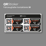 Fahrzeughalter kontaktieren Aufkleber für Ihr Fahrzeug, Kontaktdaten hinterlegen für Versicherungen, Schäden, Hinweise, Mit Smartphone App, auch geeignet für Fahrzeugflotten, Mietwagen uvm.