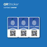 QRSticker TravelTags - 3er Set Robuste Kunststoffanhänger für Koffer, Taschen, Schlüssel und Laptops mit QR-Code