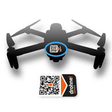 Mini UAV-ID Aufkleber - Drohnen-Kennzeichen Namenschild. Ultra leicht! Kontaktdaten selbst per App hinterlegen, jederzeit per QR-Code abrufbar, ähnlich wie NFC (XXS, 18 Sticker) …