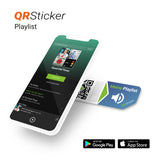 QRSticker Playlist Aufkleber zum Teilen und Verbreiten von Playlists, Musik für DJs und Events, mit Smartphone App, geeignet für Spotify, Apple Music, Amazon Music und co,